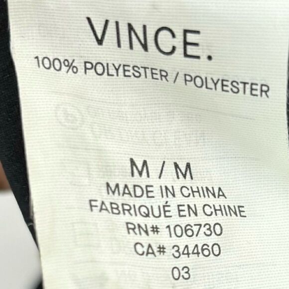 VINCE Black Satin Sleeveless Slip Midi dress - Picture 10 of 10